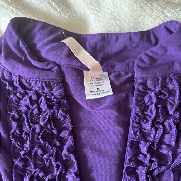 Victoria's Secret Deep Purple Ruffle Blouse - Picture 2 of 2